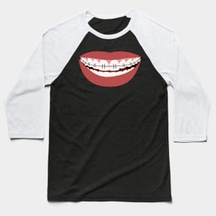 Braces Teeth Smile Orthodontist Dentist Mask Face Cover  2020 Baseball T-Shirt